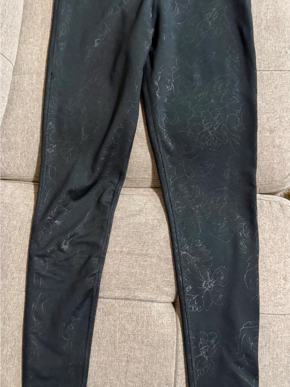 Adidas Black Floral-Textured Track Pants